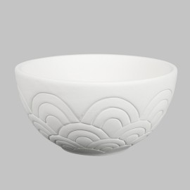 Ceramic Bisque Scalloped Bowl - Case of 6